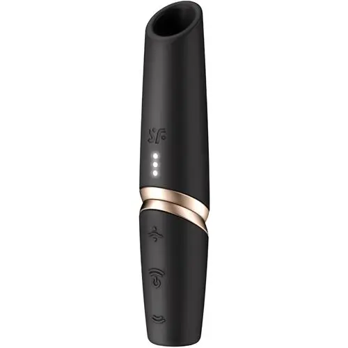 SATISFYER - PERFECT KISS ESTIMULADOR CLÍTORIS POR ONDAS NEGRO / DORADO 